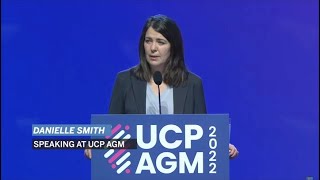 Premier Danielle Smith Speaks To Supporters At UCP AGM