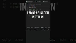Lambda function explained in tamil #shorts #trending #python