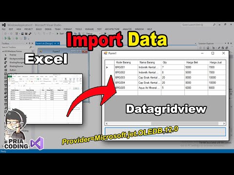 Cara Import Data Ms.Excel ke Datagridview di VB .Net | VB.Net Tutorial