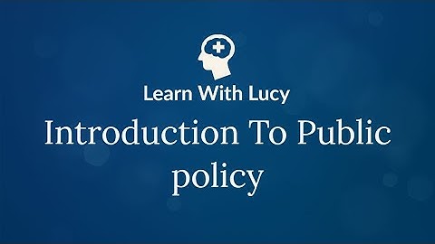 Introduction to Public Policy
