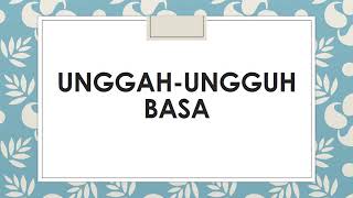 Unggah ungguh basa kelas 12 daring ...