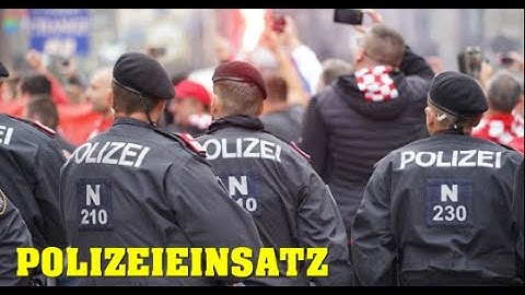 Polizeieinsatz: CORTEO Kroatien-Fans in Wien 25.09.2022