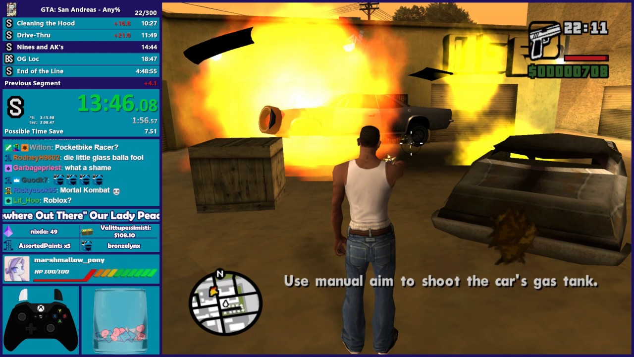 GTA San Andreas Any% Speedrun - Hugo_One Twitch Stream - 8/21/2019 ...