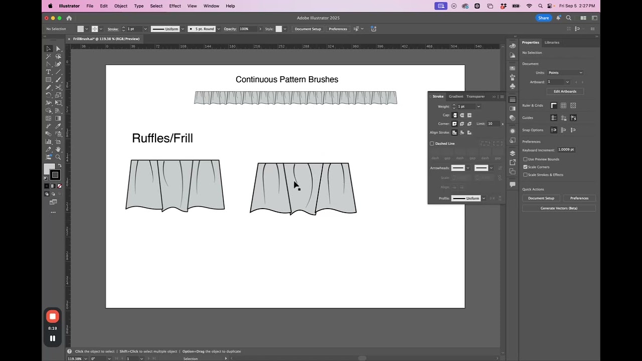 Creating a Ruffle Brush in Adobe Illustrator