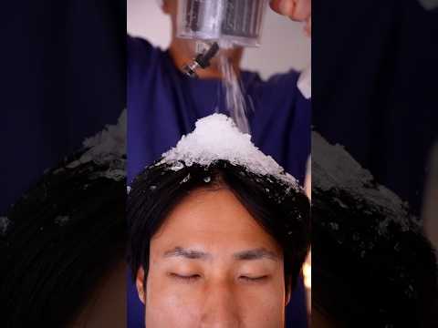 Ice Shampoo Head Massage #asmr #headmassage #relax  #asmrsleep #カキ氷