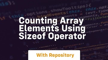 counting array elements using sizeof operator