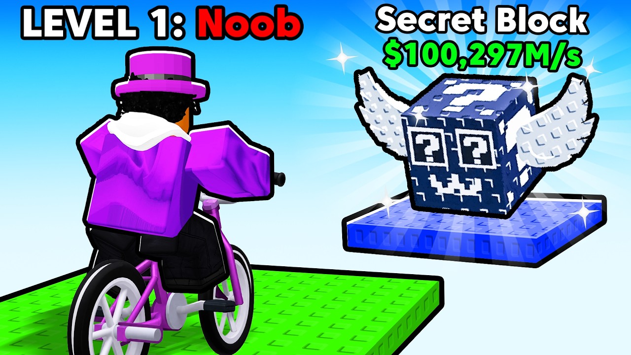 Starting as NOOB with OP SECRET in Roblox Bike Obby For Brainrots!
