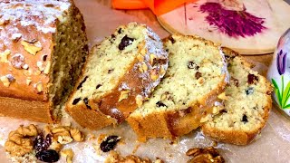 Банановый Кекс с Изюмом и Орехами рецепт // Banana Cake with Raisins and Walnuts recipe