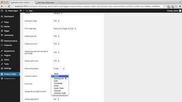 WooCommerce product slider / carousel WordPress plugin - Admin panel overview