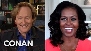 Michelle Obama & Her Family Enjoyed Quarantine...In The Beginning | CONAN on TBS