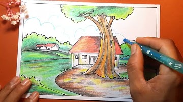 Cảnh đẹp quê hương - Phong cảnh quê em |Ngôi nhà trong tranh |Không gian trong tác phẩm hội họa