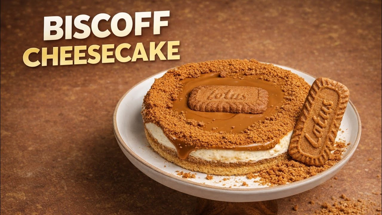 Lotus Biscoff Cheesecake | No-Bake | Creamy Dessert | TheCozyPan