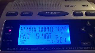 River Flood Warning EAS 1205 NOAA Weather Radio 2019