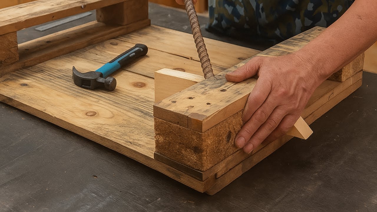 Useful Recycled Pallet Wood Ideas // How To Make A Unique Modern Trash Can