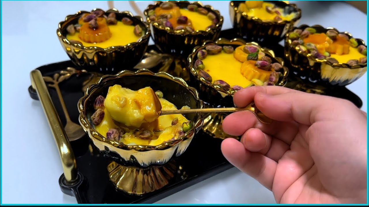 #‏حلا الكاستر بالكريم كراميل على طريقة الجديدة بدون ما يطلع عندكم صلب مثل الجلي