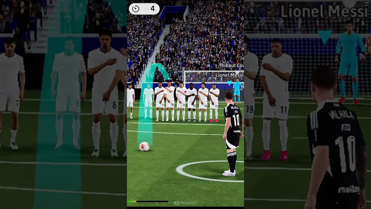 Messi curl freekick efootball 26 vs efootball 24 