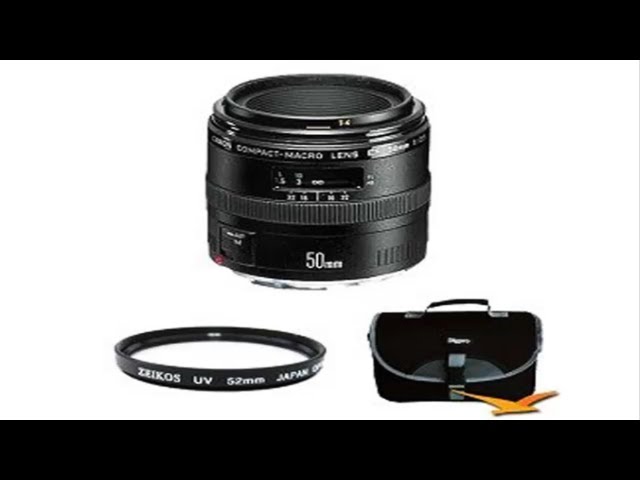 Canon EF 50mm f2 5 Compact Macro Lens w 52mm Multicoated UV