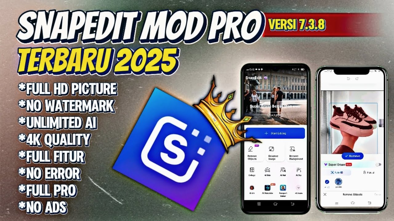 SnapEdit Mod Pro Terbaru 2025 | Update Versi 7.3.8 | Tutorial SnapEdit | No Password