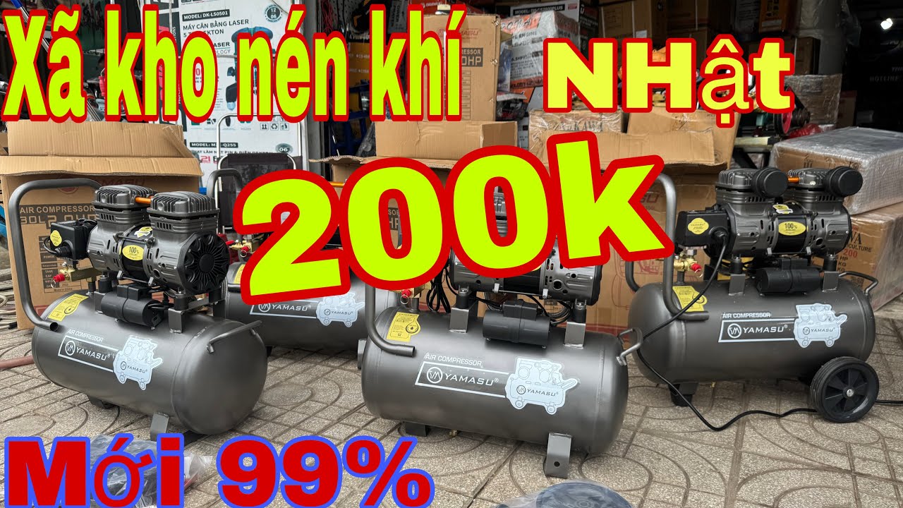 🔴🔴 thanh lý lô máy nén khí yamasu Nhật 2.0hp lên hơi nhanh nhất Việt Nam êm ái .