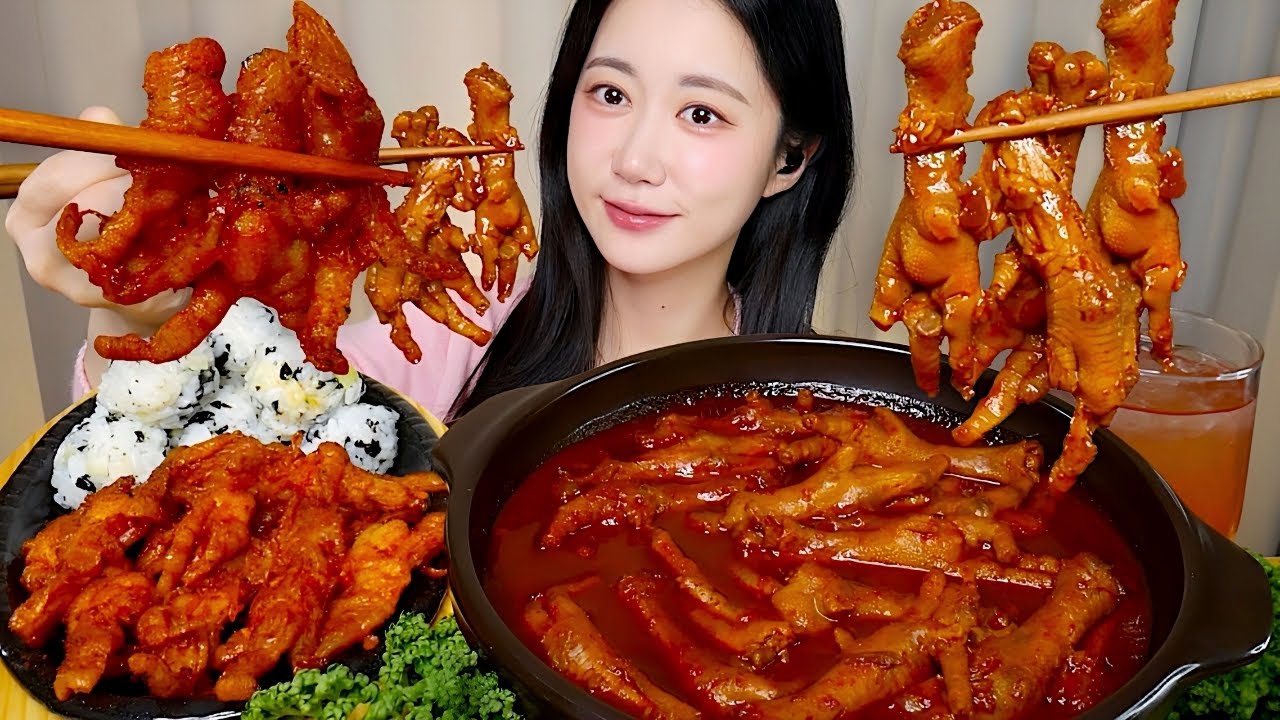 닭발 파티🐔무뼈닭발과 매콤한 국물닭발까지🦶닭발 먹방❤️ Spicy Chicken Feet スパイシーチキンフィート | Mukbang ASMR