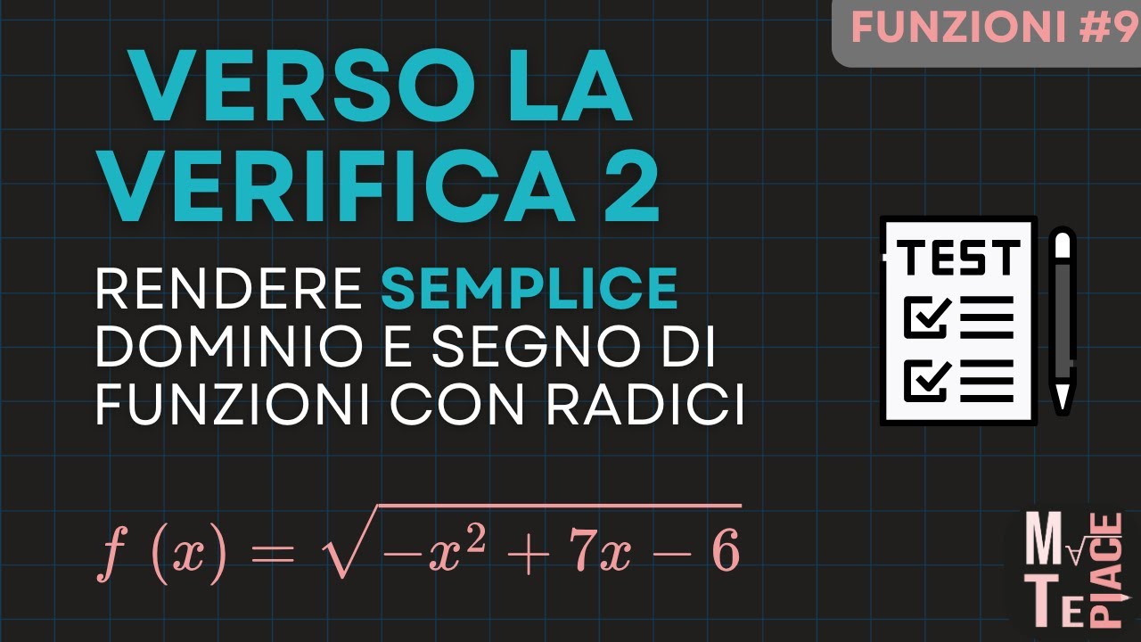 Dominio e segno di una funzione parte 2, esercizi da compito in classe