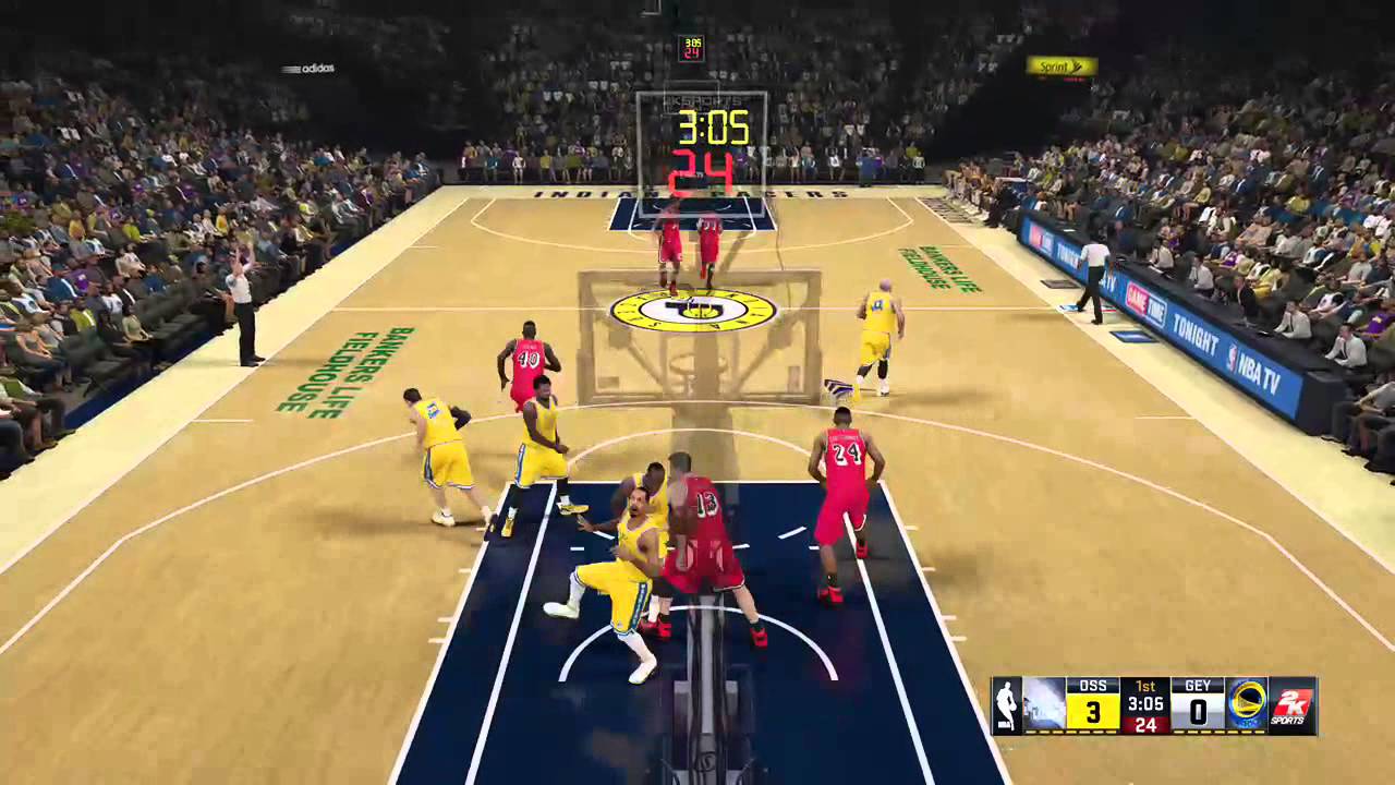 nba 2k15 BEST 3 POINTER EVER with 7'6 SHAWN BRADLEY btw he has a 25