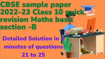 Cbse Sample Question Paper 2023 quick revision class 10 maths|Class 10 maths sample paper