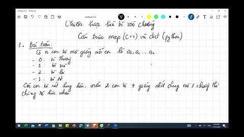 BUỔI 1: HSG C++ VÀ PYTHON - LÙA BÒ VÀO CHUỒNG 1