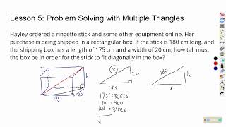 Celebrity Math 10-3 - Module B1 Lesson 4 - Problems with Multiple Triangles Profile