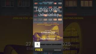Lighting Design – Online workshop #architecture  #design  #elearning   #interiordesign #lamps