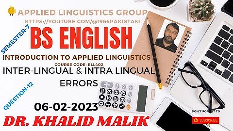 INTER-LINGUAL & INTRA LINGUAL ERRORS