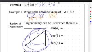 Precalculus Notes 1-8 Magnitude & Direction of Complex Numbers
