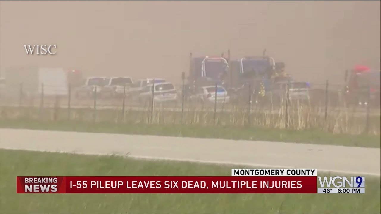 6 dead after dust cloud cause 60car crash, closes I55 for 28 miles