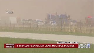 6 dead after dust cloud cause 60-car crash, closes I-55 for 28 miles