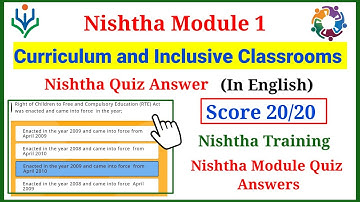 Nishtha Module 1 Quiz Answers | Module 1 Answer Key | Module 1 Nishtha