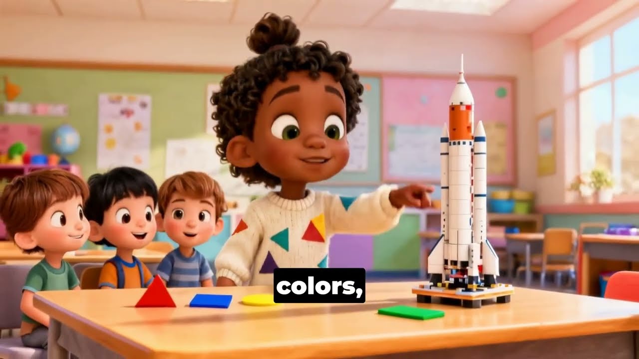 Learn Shapes & Colors While We Build a Rocket!
