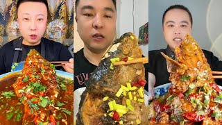 Chinese Mukbang Food Eating Show | God eats fish, Spicy Braised Fish #191