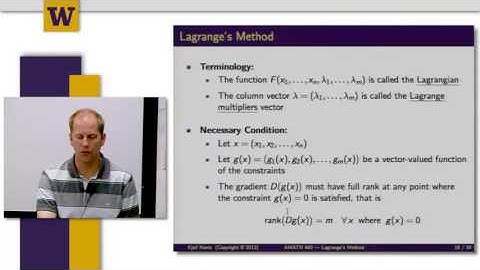 Mathematical Methods for Quantitative Finance 8 3 W7 1 3 – Lagrange’s Method 1246
