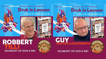 Seka met Robbert Tilli en Guy Van Den Langenbergh op de boekenbeurs "Druk in Leuven"