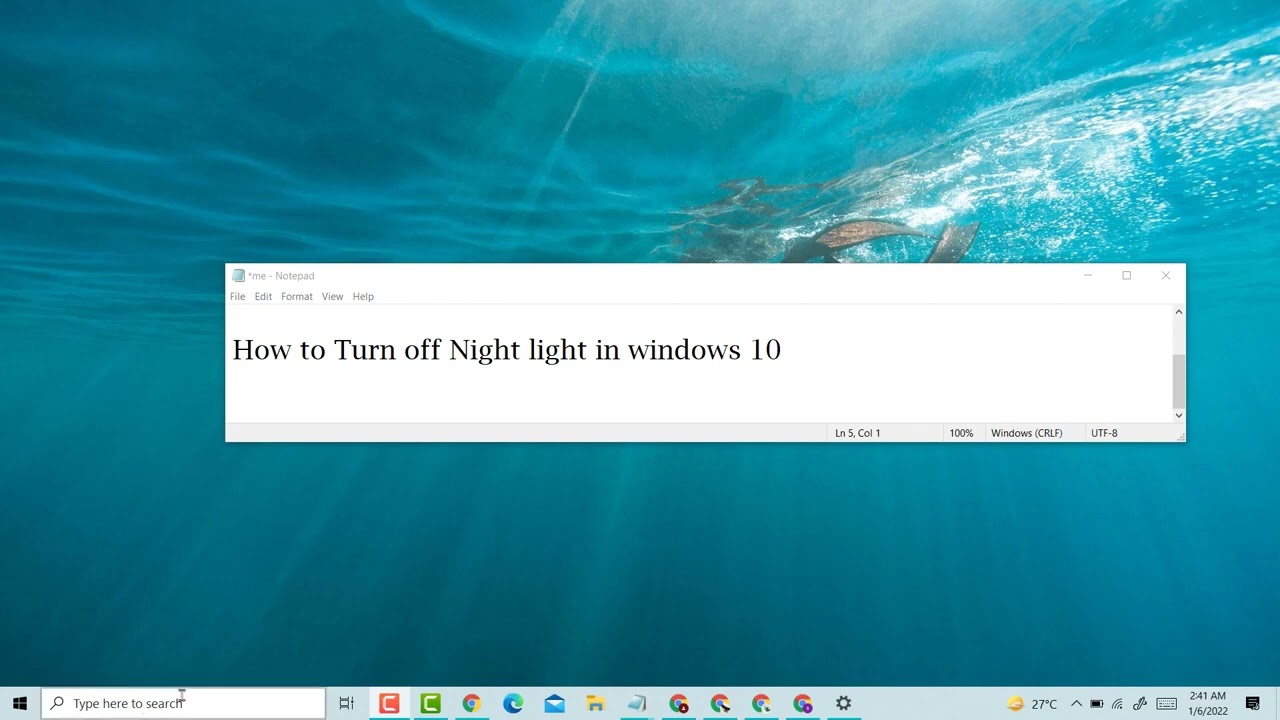 how to turn off night light in windows 10/11