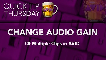Change Audio Gain of Multiple Clips in AVID