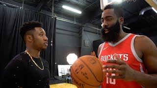 I MET JAMES HARDEN IRL!! JAMES HARDEN TAUGHT ME HOW TO DO HIS SIGNATURE EURO STEP LAYUP!