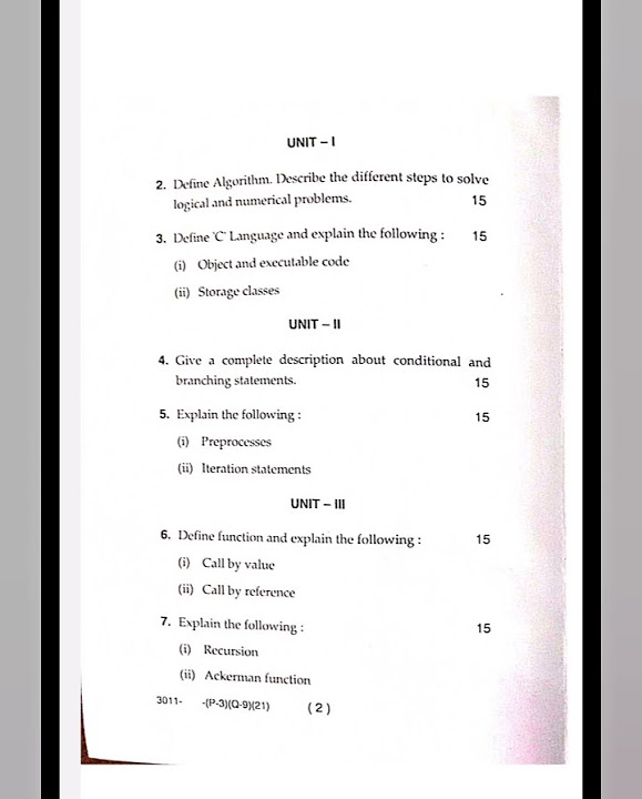 PPS BTECH CSE 1ST SEM 2021 PREVIOUS YEAR QUESTION PAPERS #mdu # ...