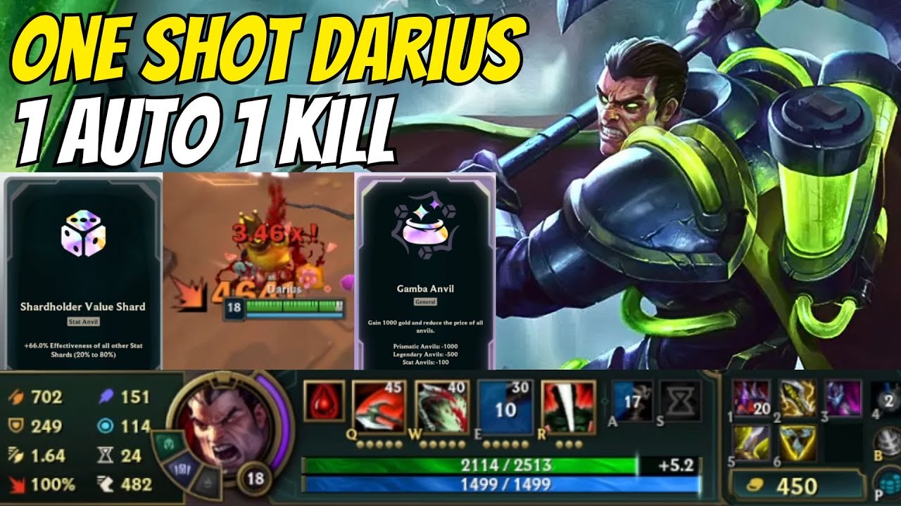 Дариус В. бьёт по 100% твоего здоровья?! 6000 единиц ядерного урона | A To Z Arena 5.0