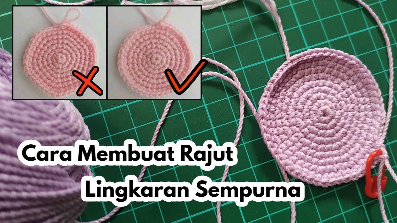 Cara Rajut Lingkaran Sempurna || Rajut Alas Bulat || Rajut Alas Bundar ...