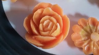 Garnis dari wortel jadi mawar yang cantik