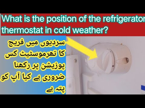 Where is the refrigerator thermostat kept in cold weather?|refrigerator