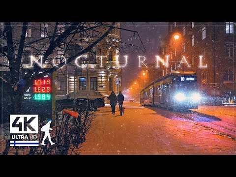 Snowfall Walk In Central Helsinki Finland 2026 Slow TV 4K 