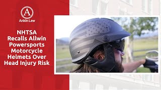 NHTSA Recalls Allwin Powersports Motorcycle Helmets Over Head Injury Risk