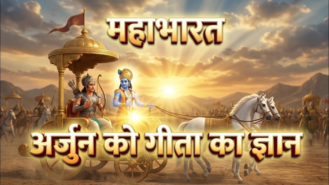 “जब अर्जुन ने युद्ध से पहले हथियार डाल दिए! | कृष्ण का अमर गीता ज्ञान | 8K Animation”#mahabharat #ai